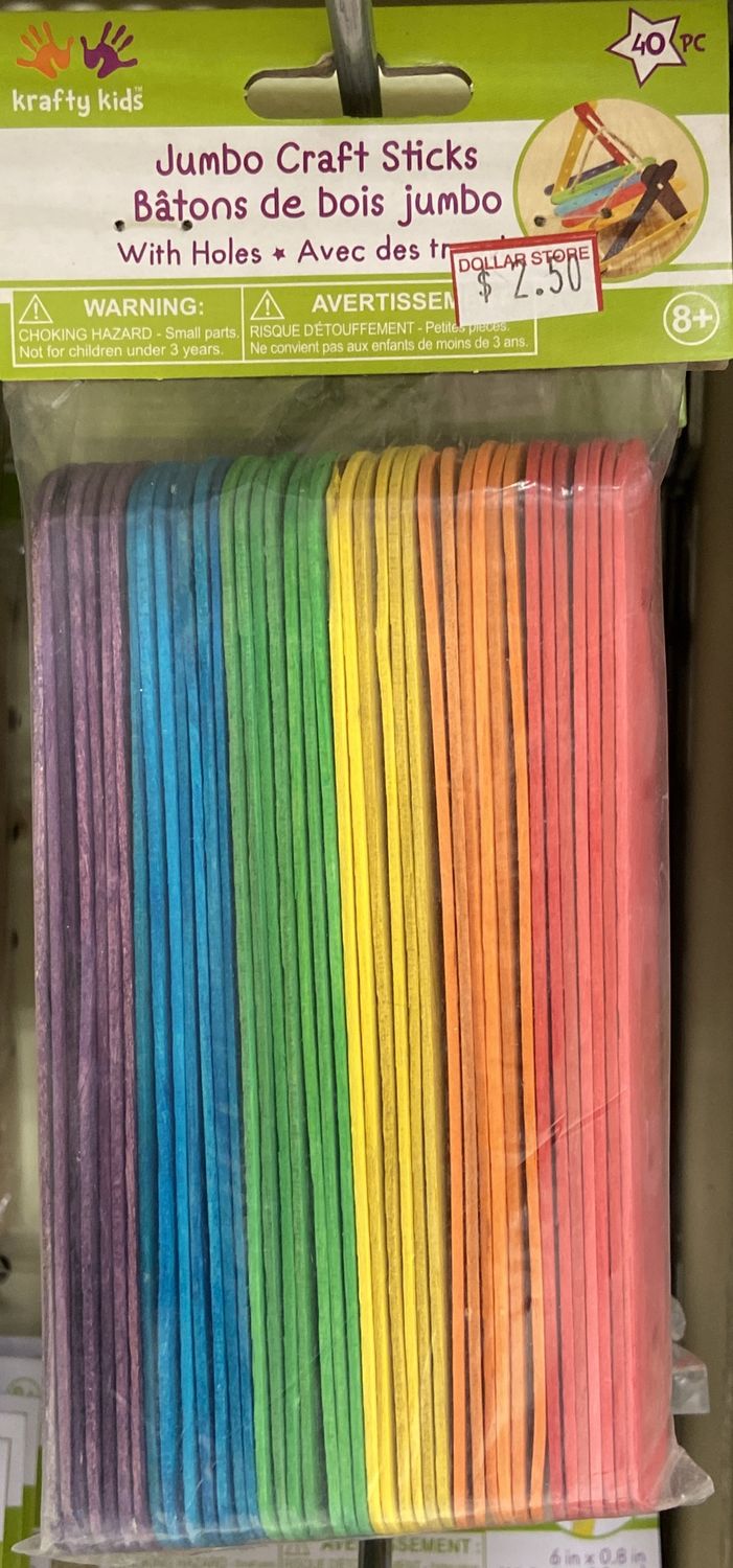 Krafty Kids: Colored Jumbo Craft Sticks