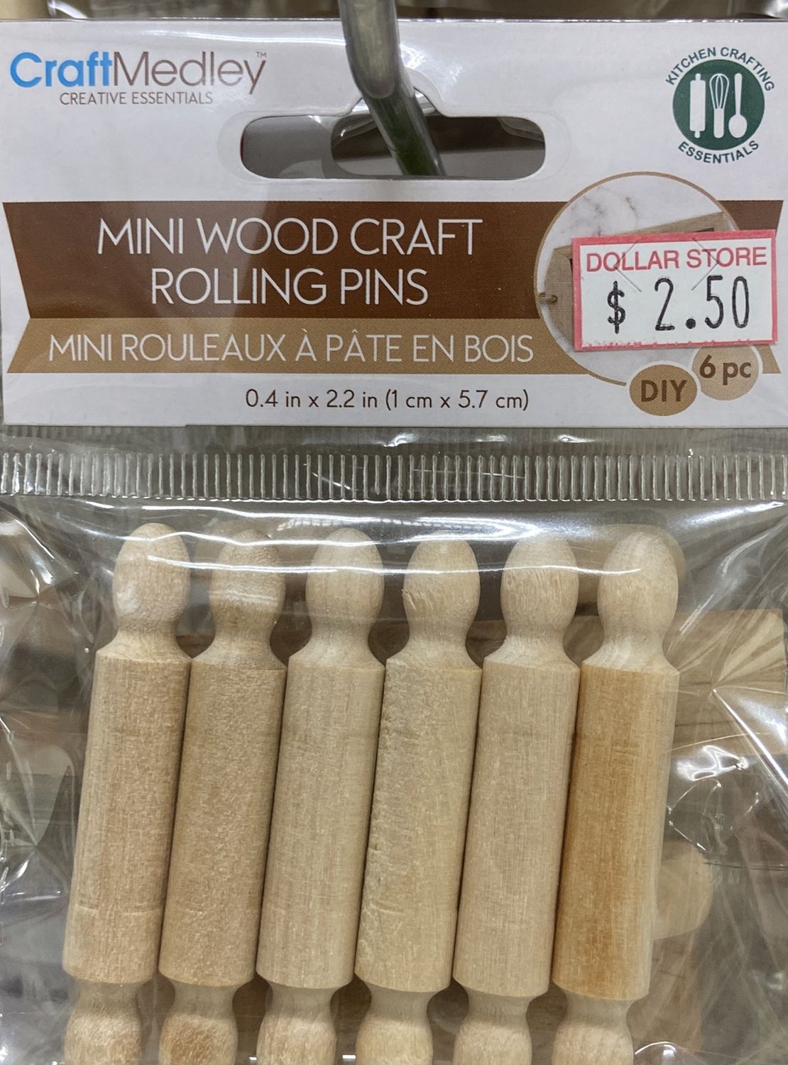 CraftMedley: Mini Wood Craft Rolling Pins