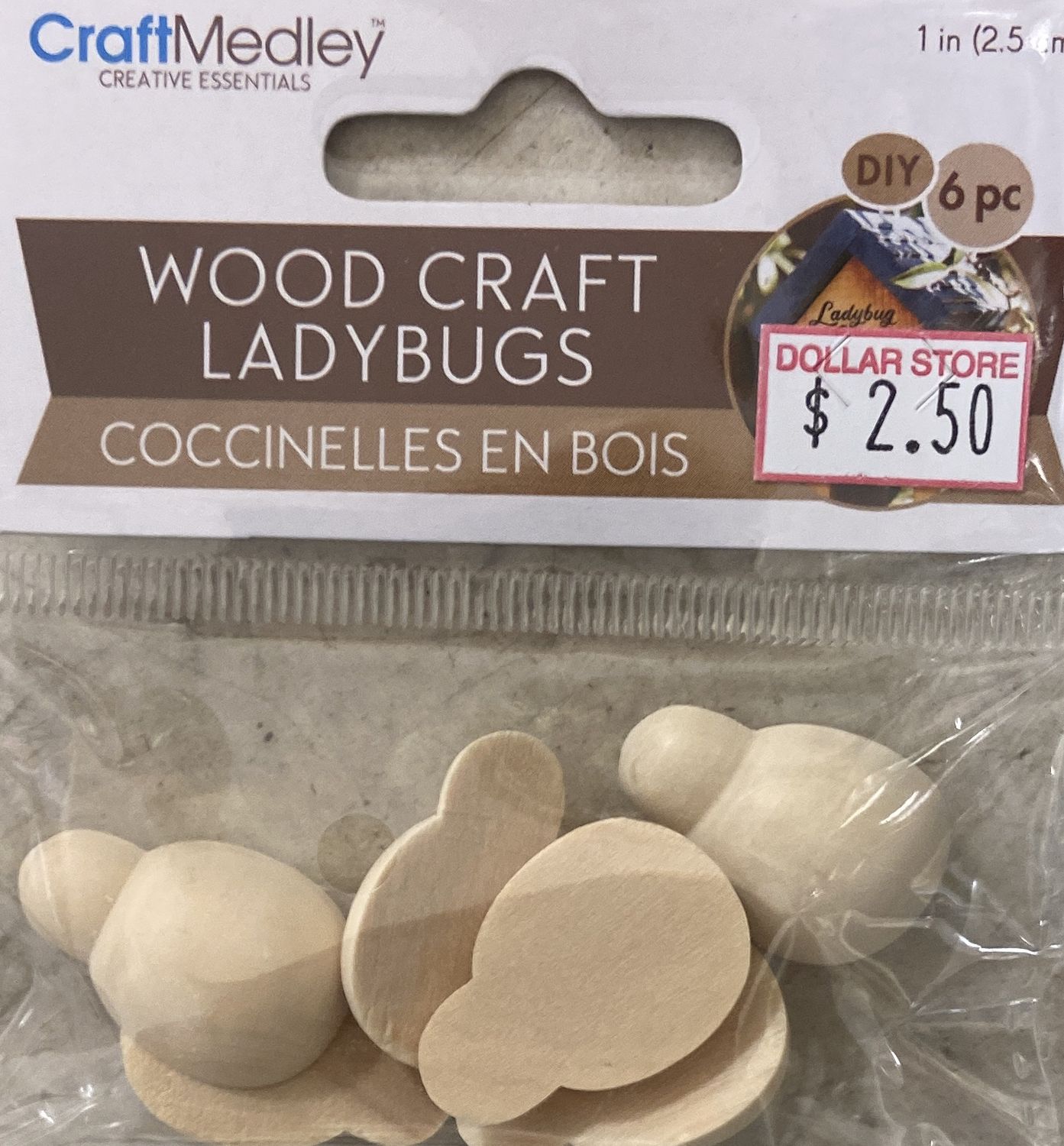 CraftMedley: 1&quot; Wood Craft Ladybugs