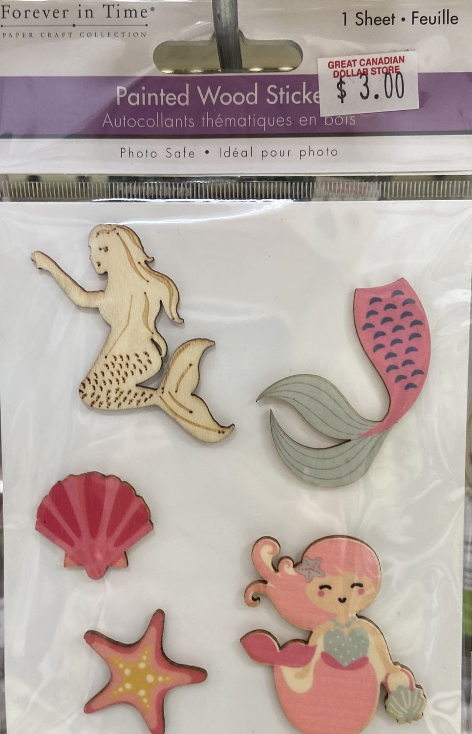 MultiCraft: Mermaid Painted Wood Stickers