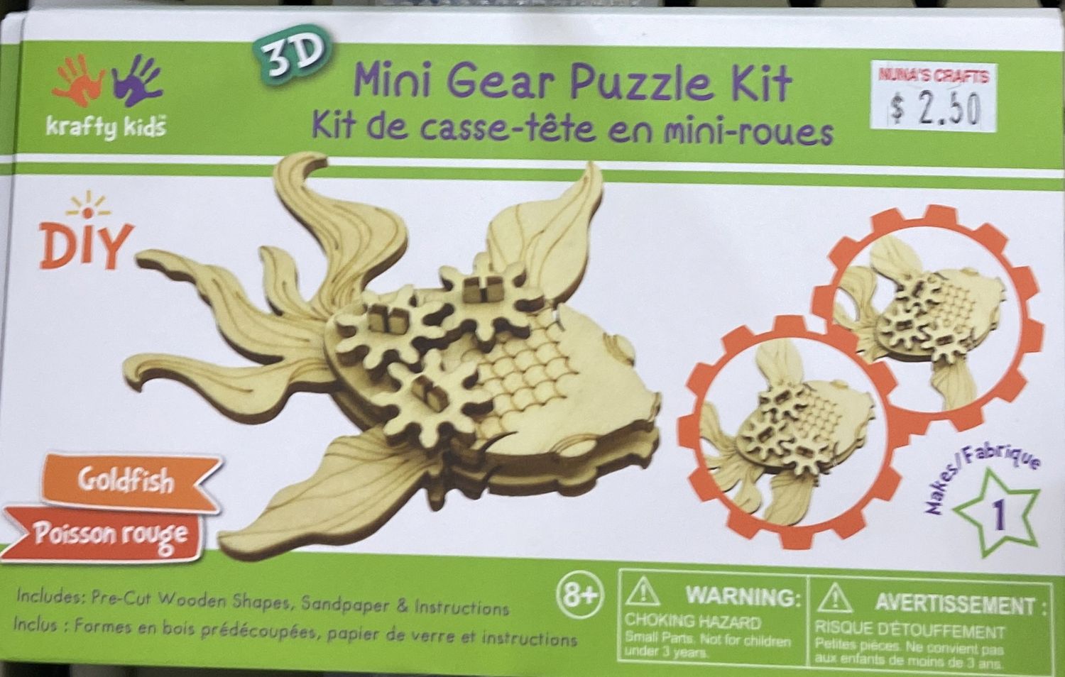 Krafty Kids: Goldfish Mini Gear Puzzle Kit