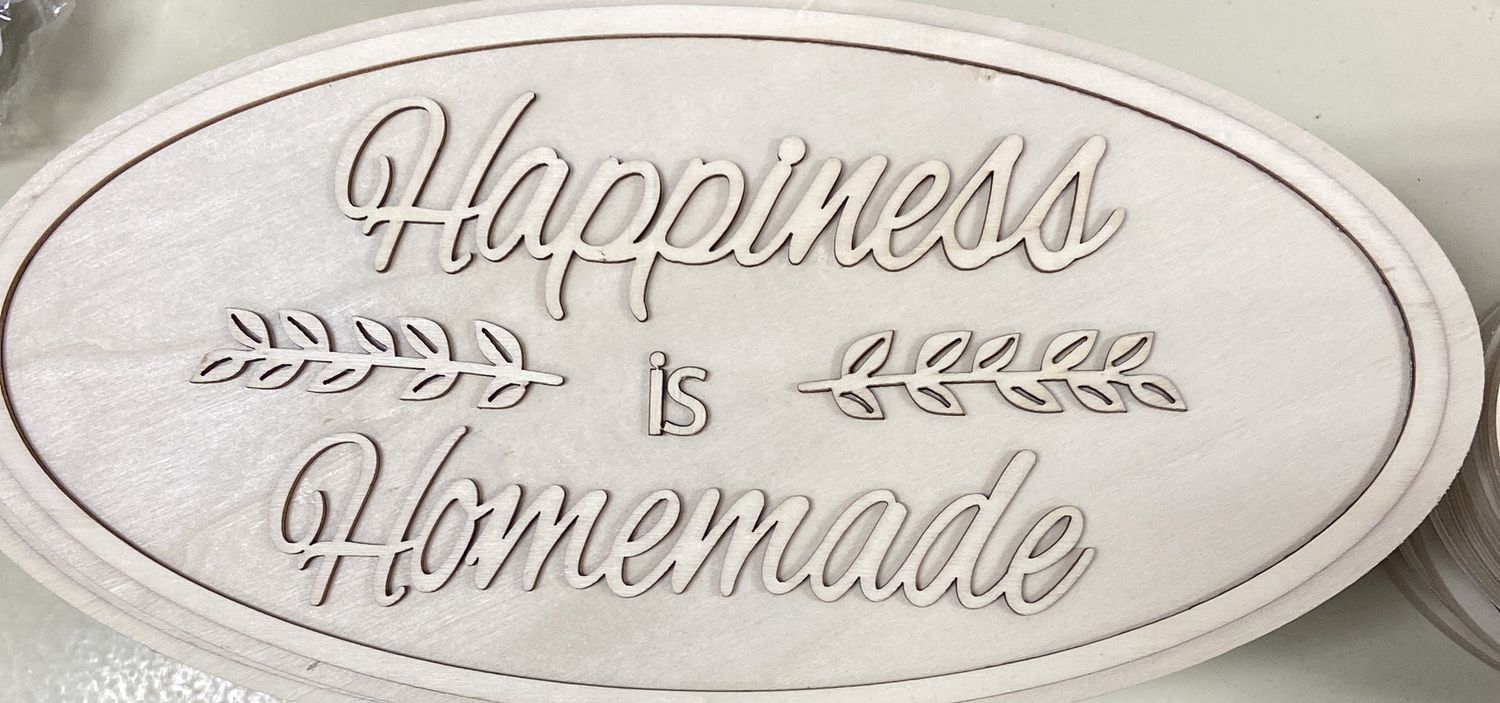 MultiCraft: Happiness is Homemade - Hanging Wood Decor