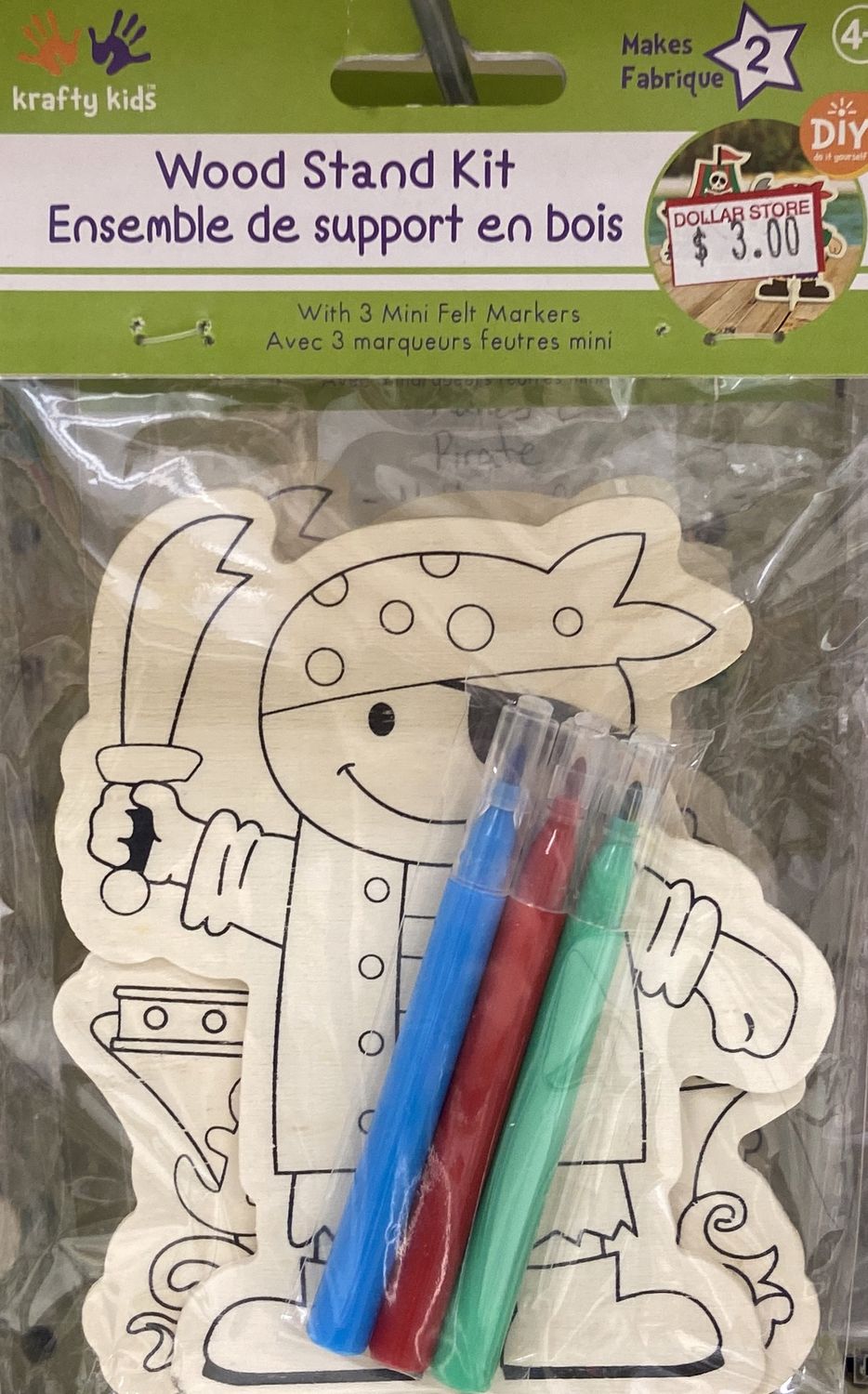 Krafty Kids: Pirate Wood Stand Kit