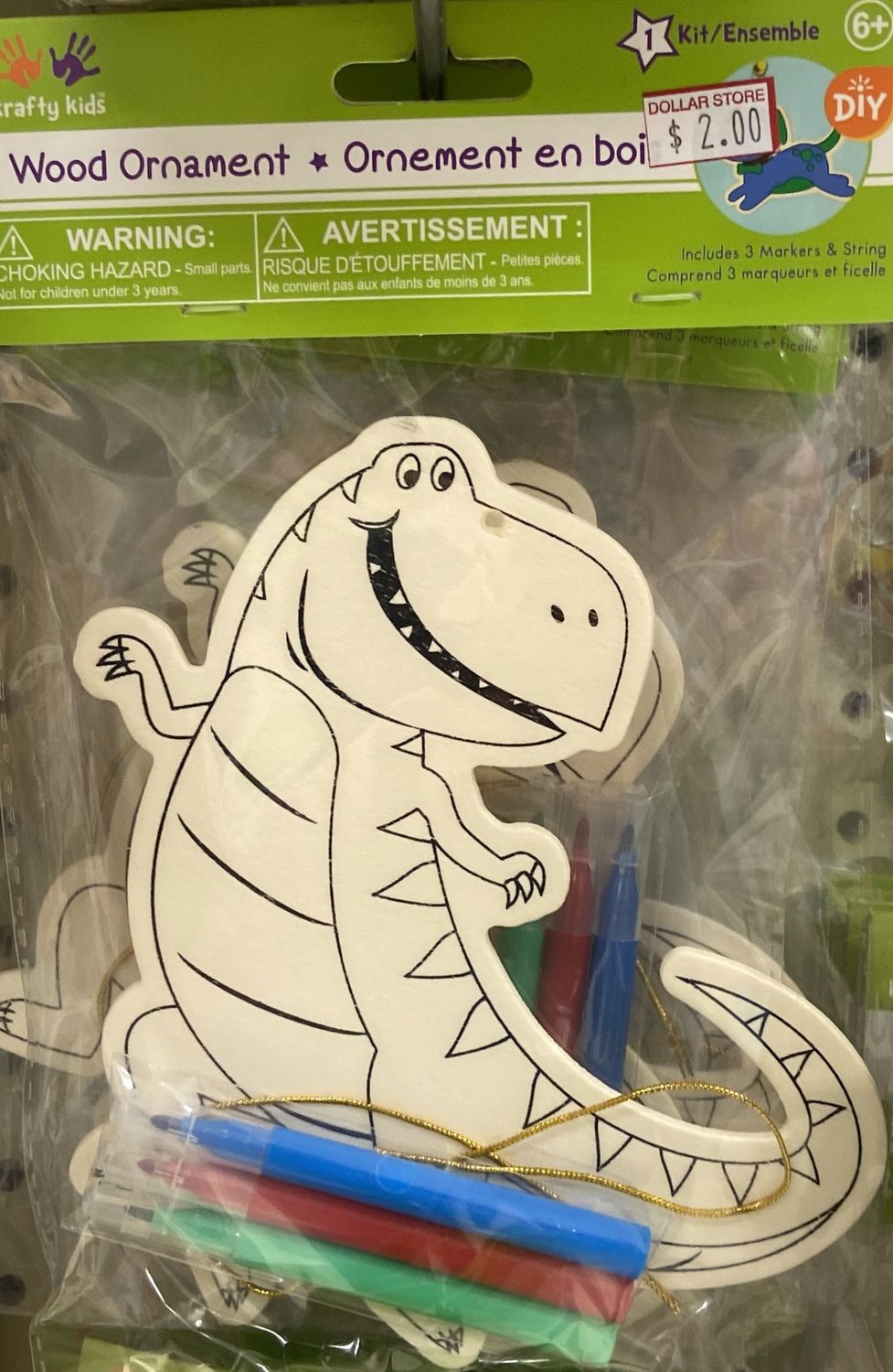 MultiCraft: DIY T-Rex Wood Ornament