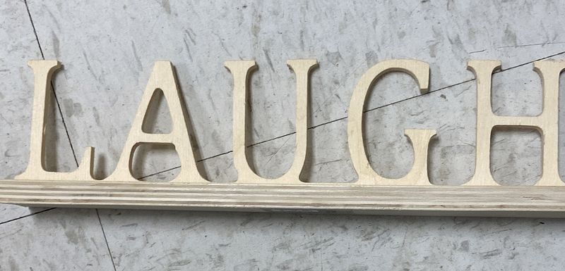 MultiCraft: Wooden Small Standing Sign Decor - Laugh