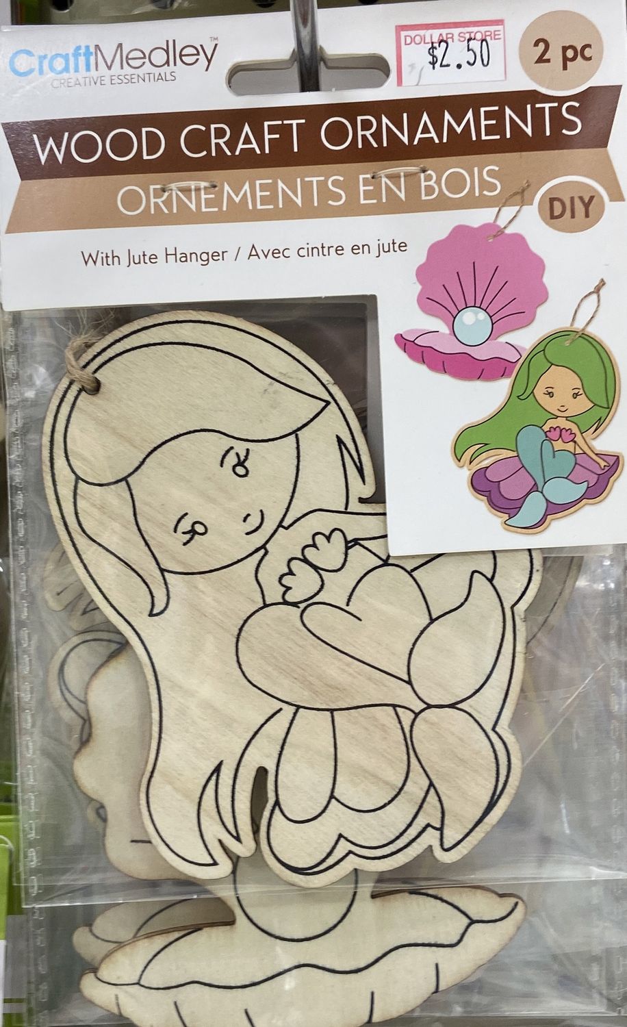 CraftMedley: Mermaid Wood Craft Ornament