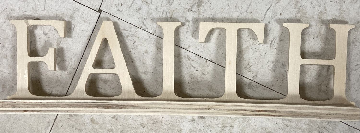 MultiCraft: Small Wooden Standing Sign Decor - Faith