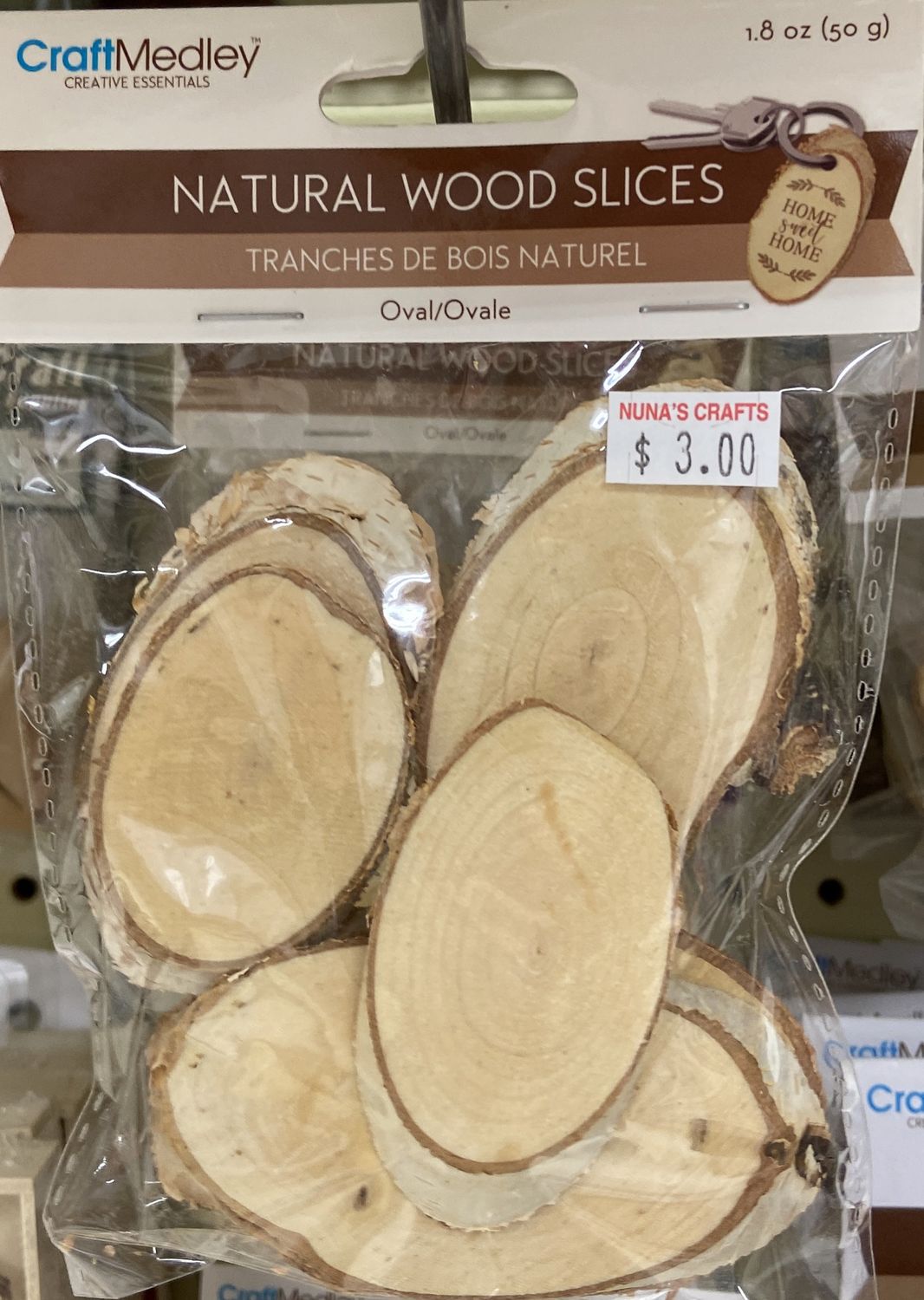 CraftMedley: Oval Natural Wood Slices