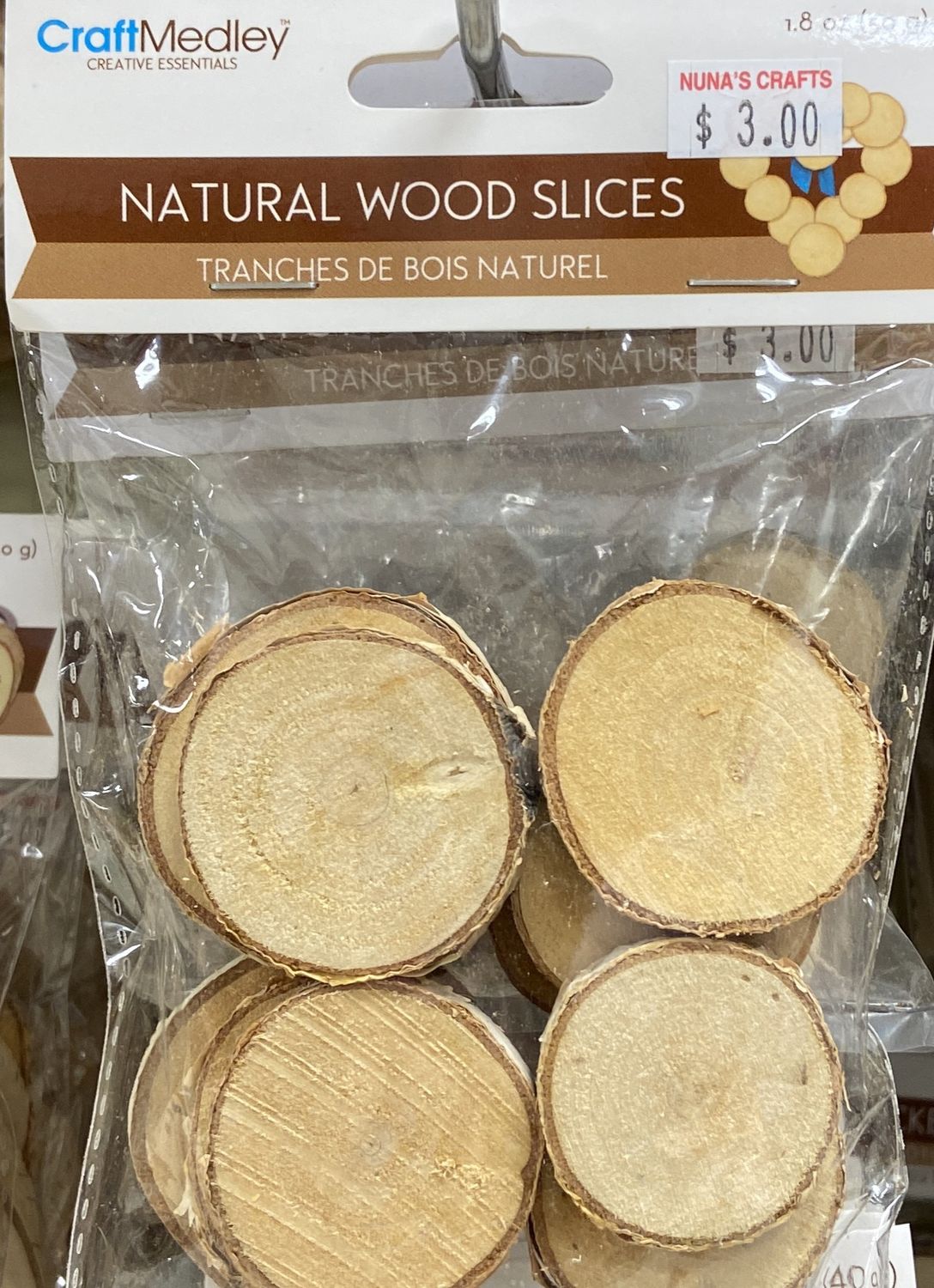 CraftMedley: Circle Natural Wood Sliced