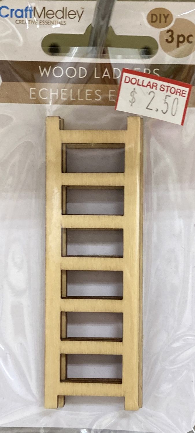 CraftMedley: 8cm x 2.6cm Wooden Ladders