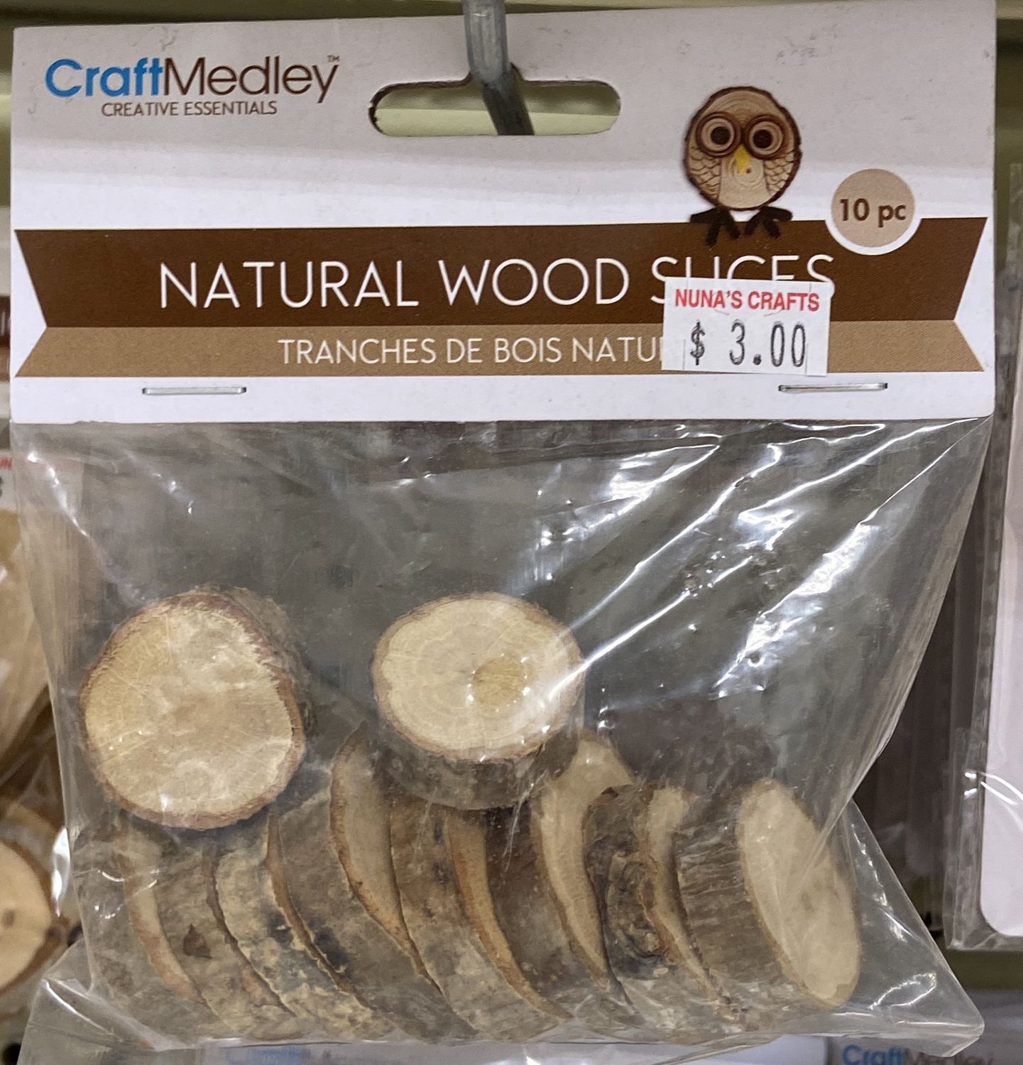 CraftMedley: 10x Natural Wood Slices