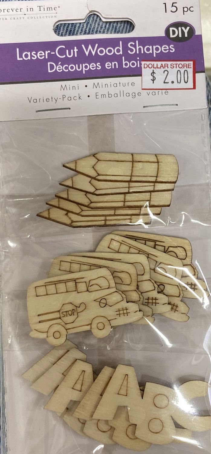 MultiCraft: School Time Laser-Cut Wood Shapes