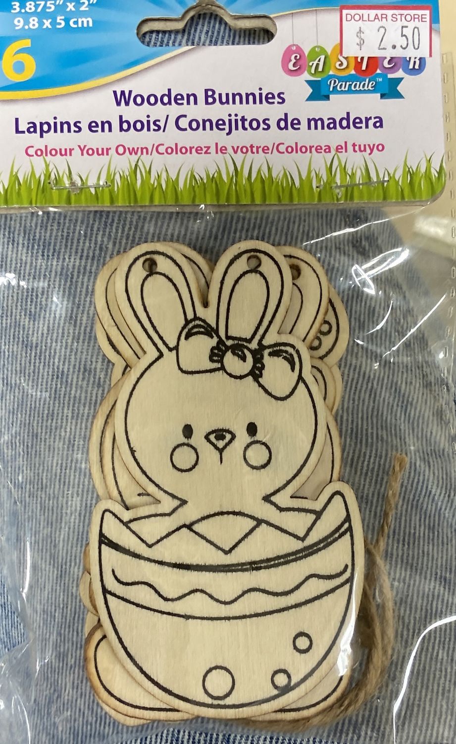 Easter Color Your Own Wooden Bunnies