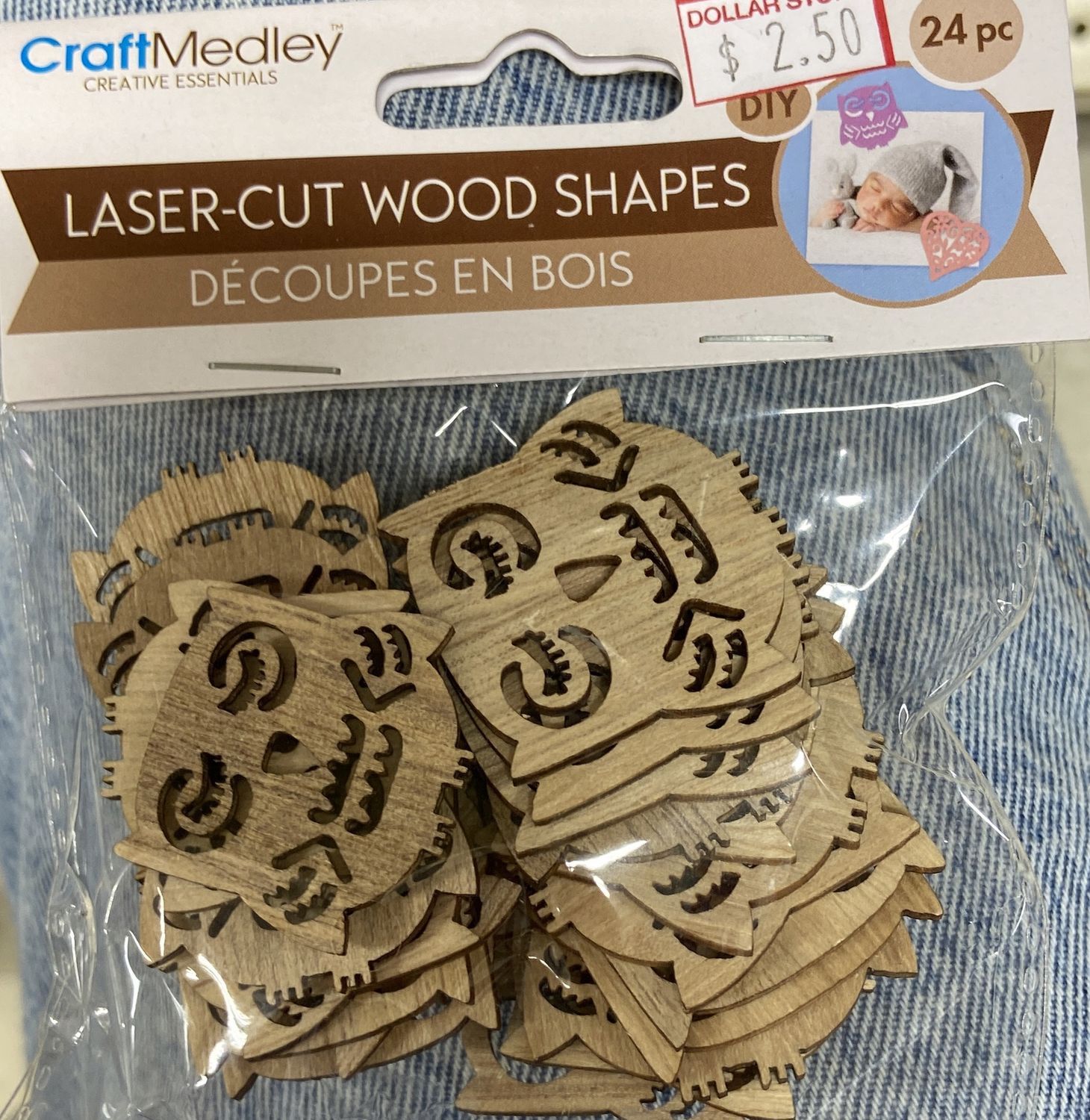 MultiCraft: 24pcs Owls Laser-Cut Wood Shapes