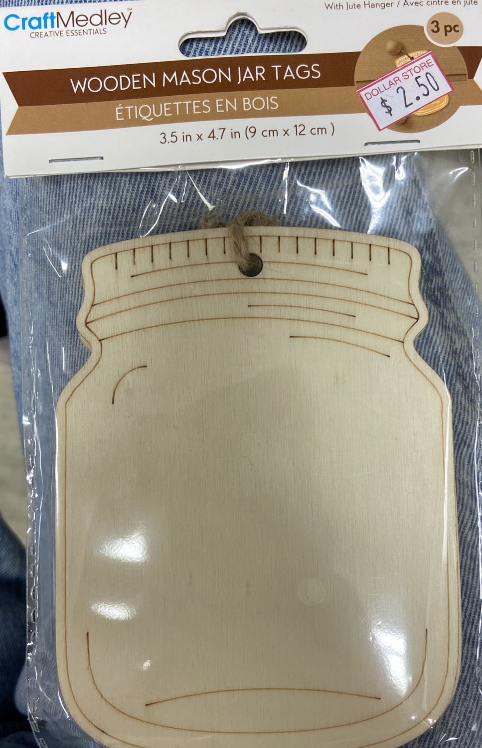 CraftMedley: 3.5&quot; x 4.7&quot; Wooden Mason Jar Tags