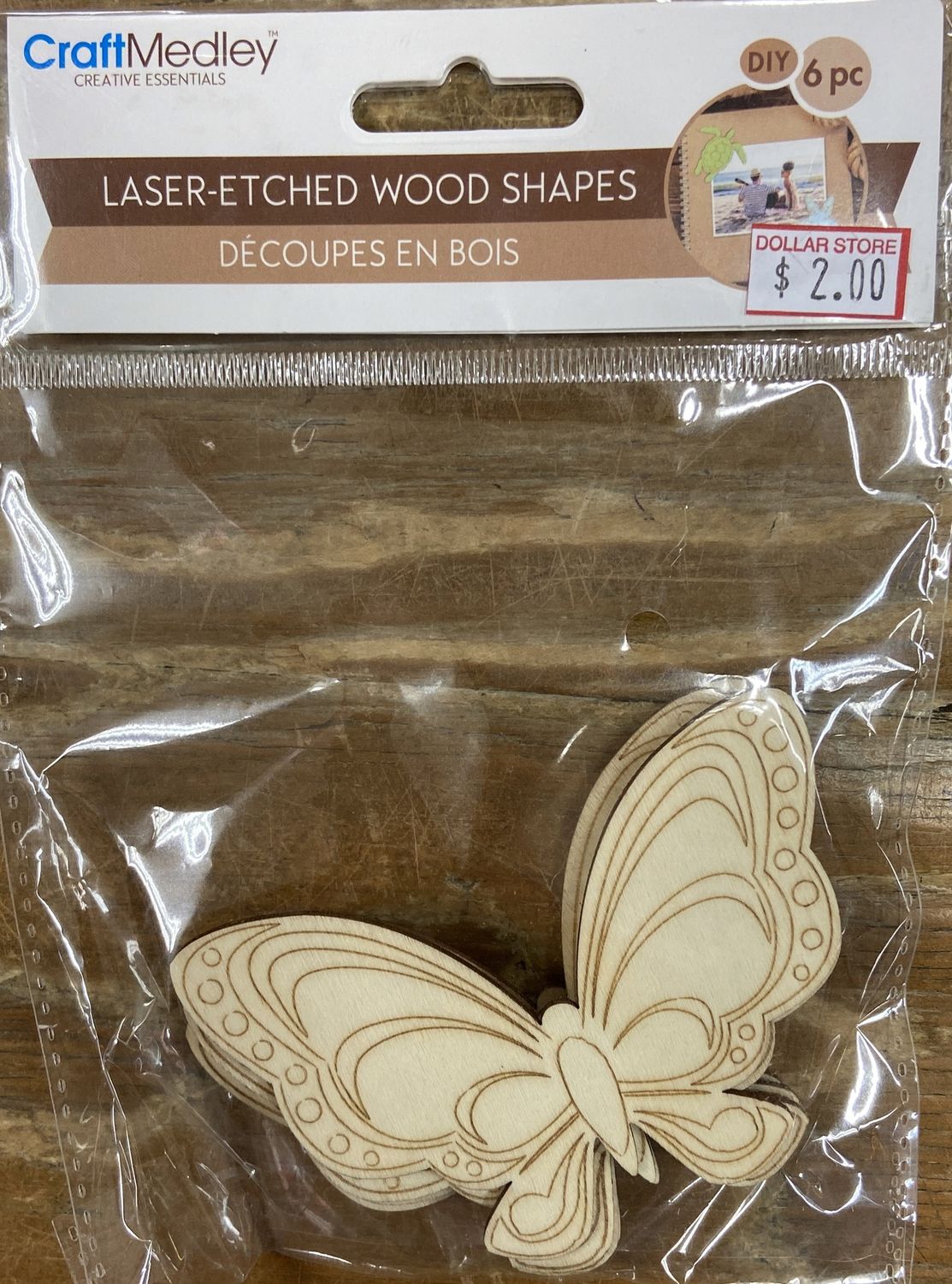 CraftMedley: Butterfly Laser-Etched Wood Shapes