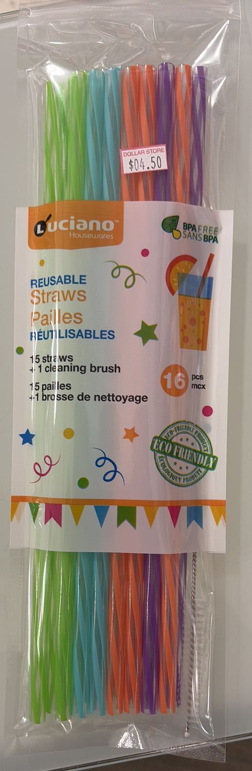 16 reuseable straws