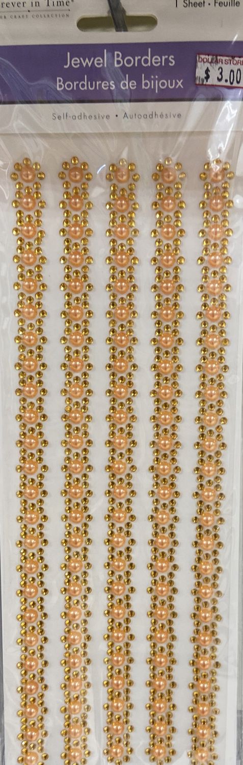 MultiCraft: Gold Pearl Floral Gem Jewel Borders