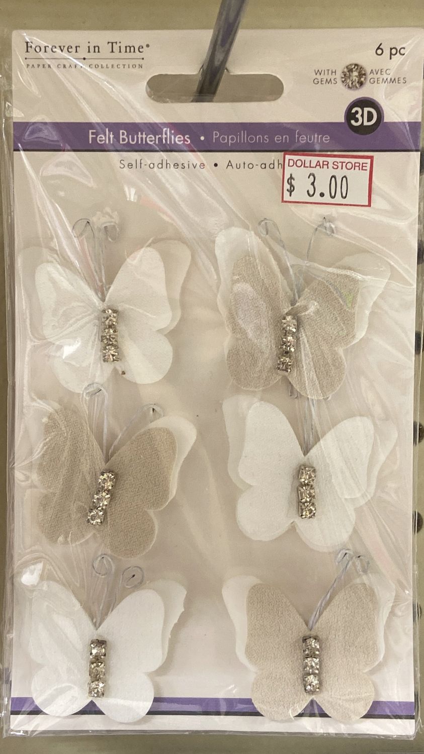 MultiCraft: “Elegance” Foil Butterflies