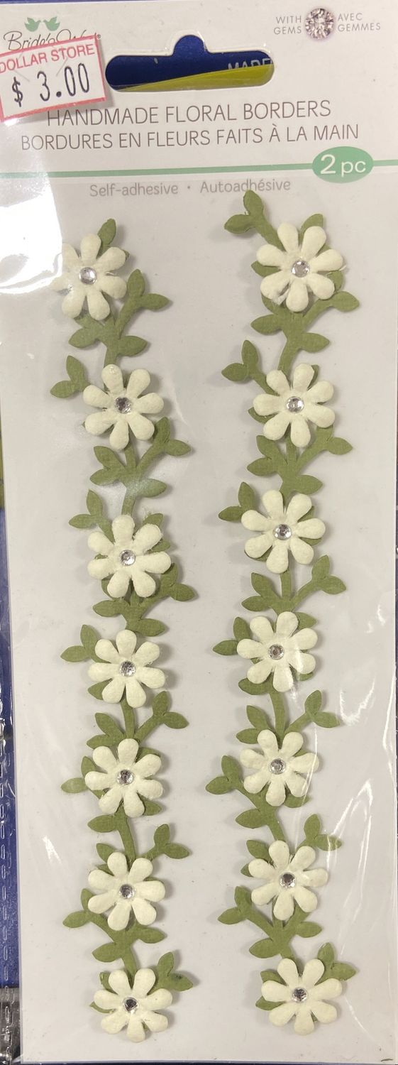 MultiCraft: White Handmade Floral Borders
