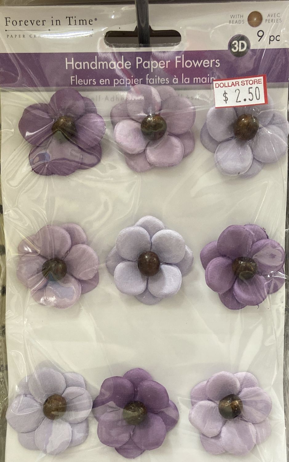 MultiCraft: Purple Self-Adhesive Handmade Paper Flowers