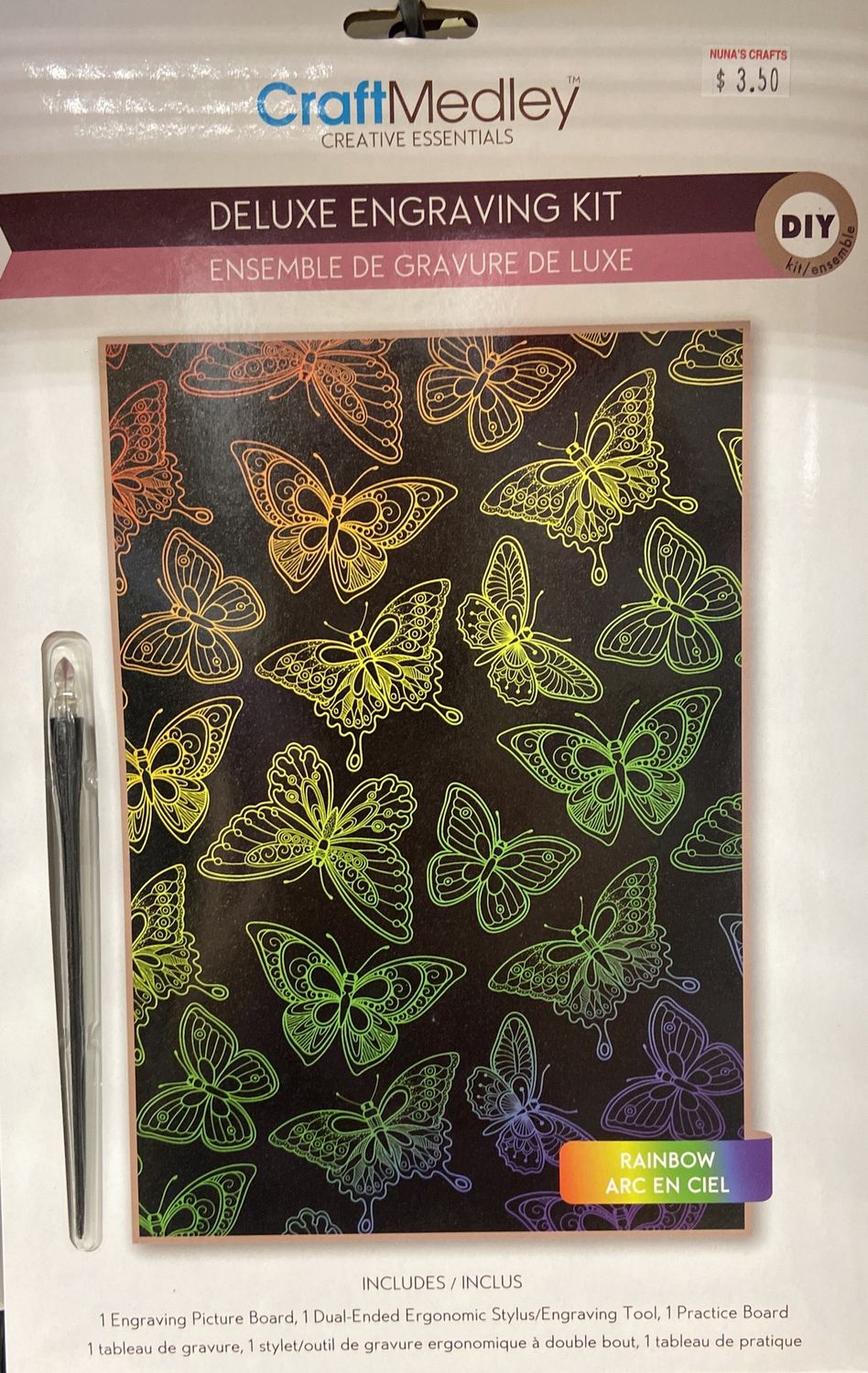 CraftMedley: Rainbow Butterflies Deluxe Engraving Kit