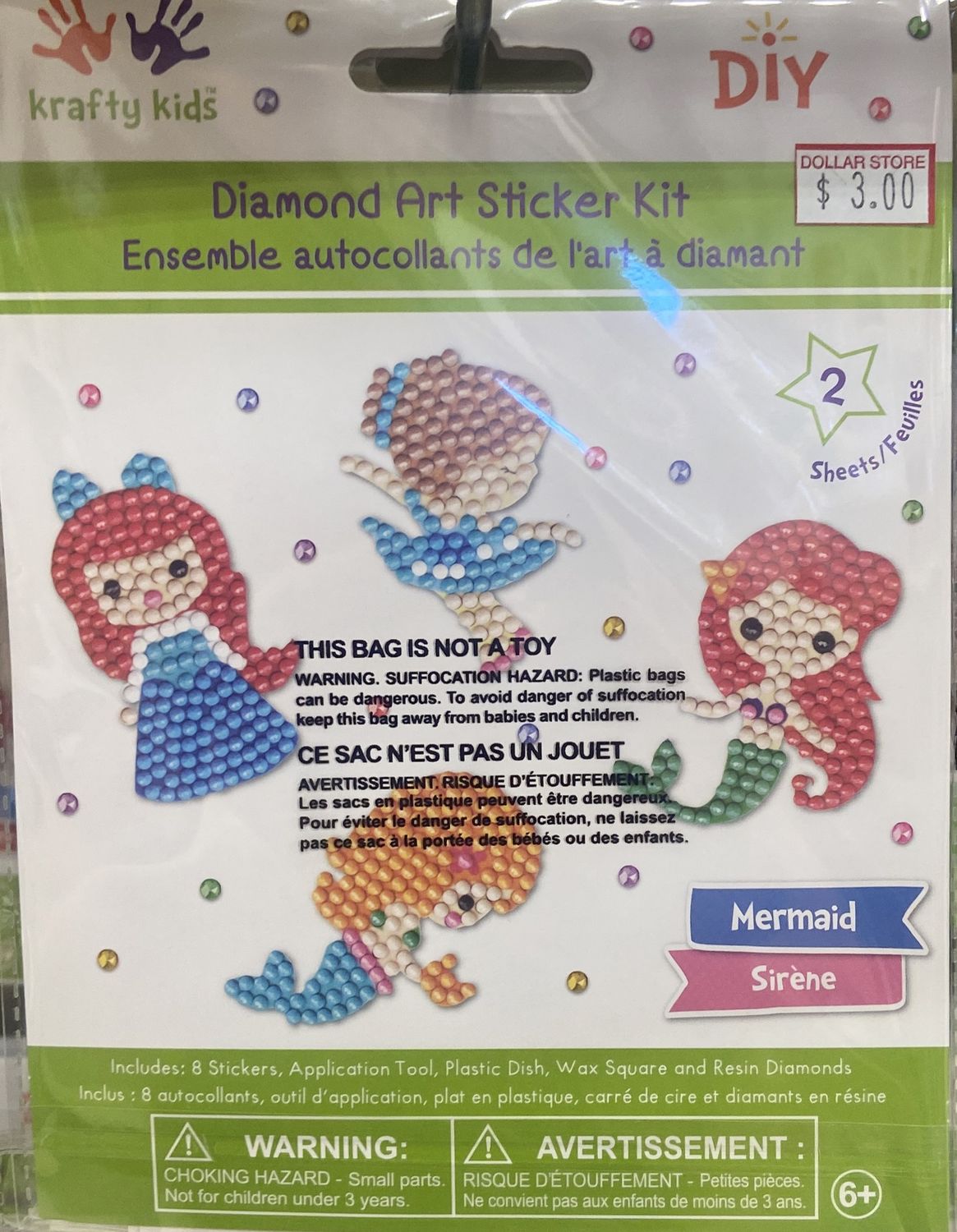 Krafty Kids: Mermaid Diamond Art Sticker Kit
