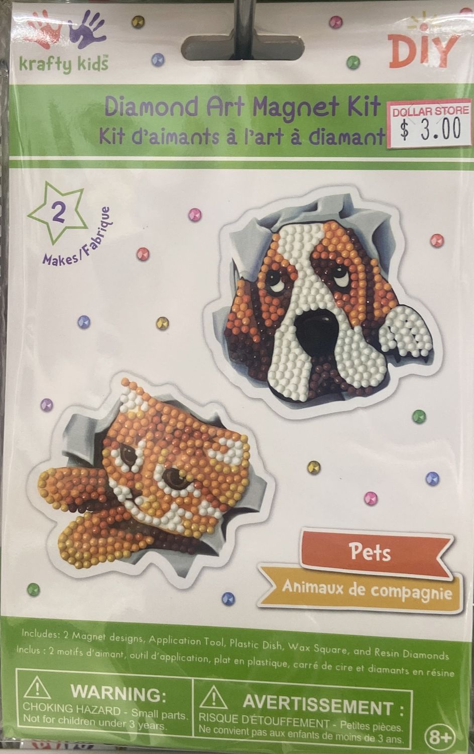 Krafty Kids: Pets Diamond Art Magnet Kit