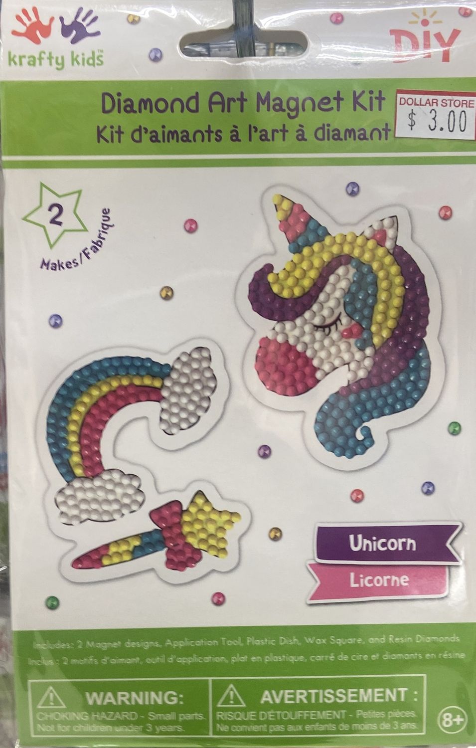 Krafty Kids: Unicorn Diamond Art Magnet Kit