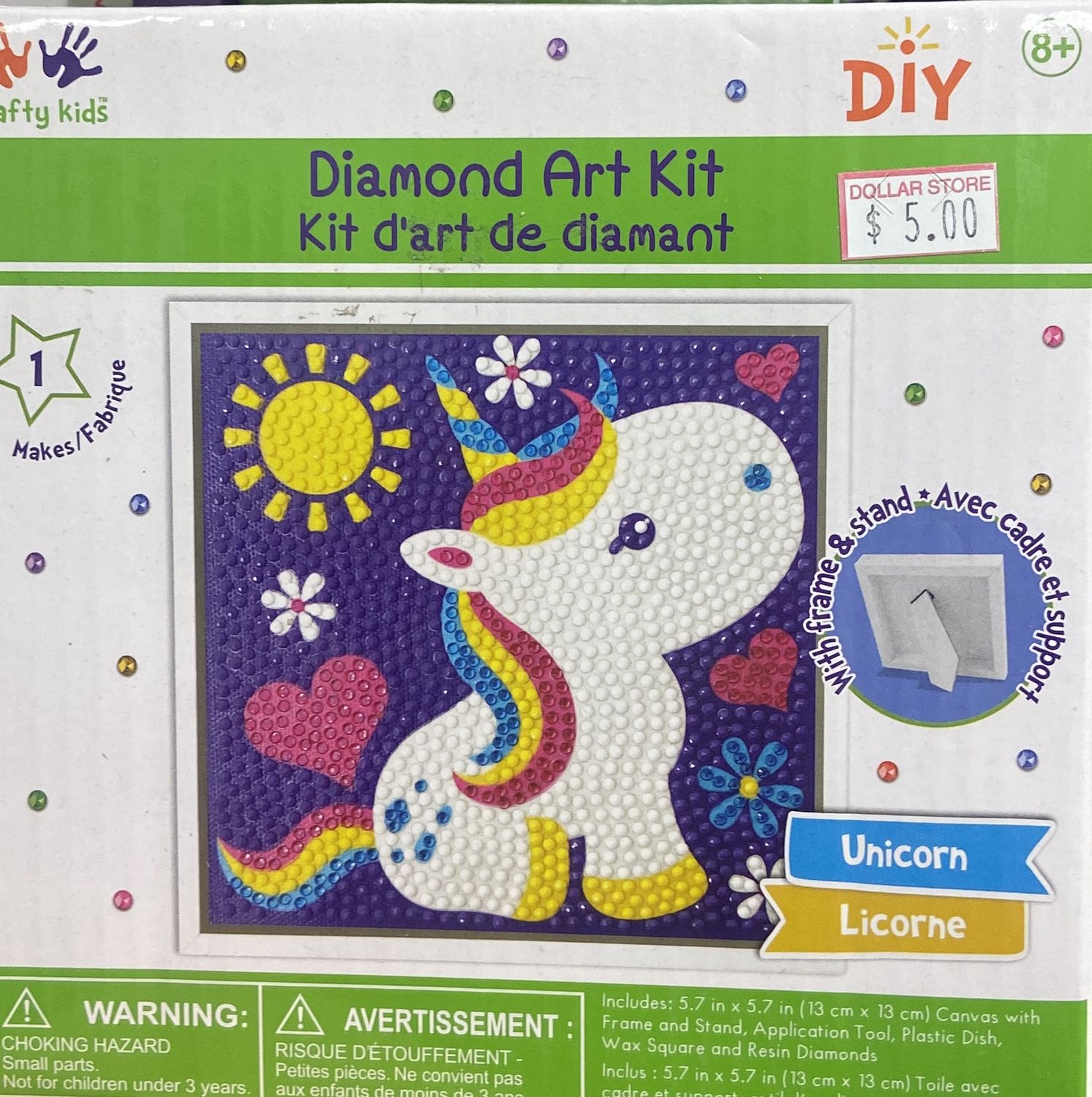 Krafty Kids: Unicorn Diamond Art Kit with Frame #CK129C