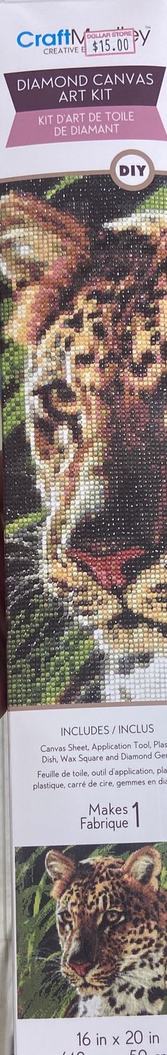 CraftMedley: Leopard Diamond Canvas Art Kit