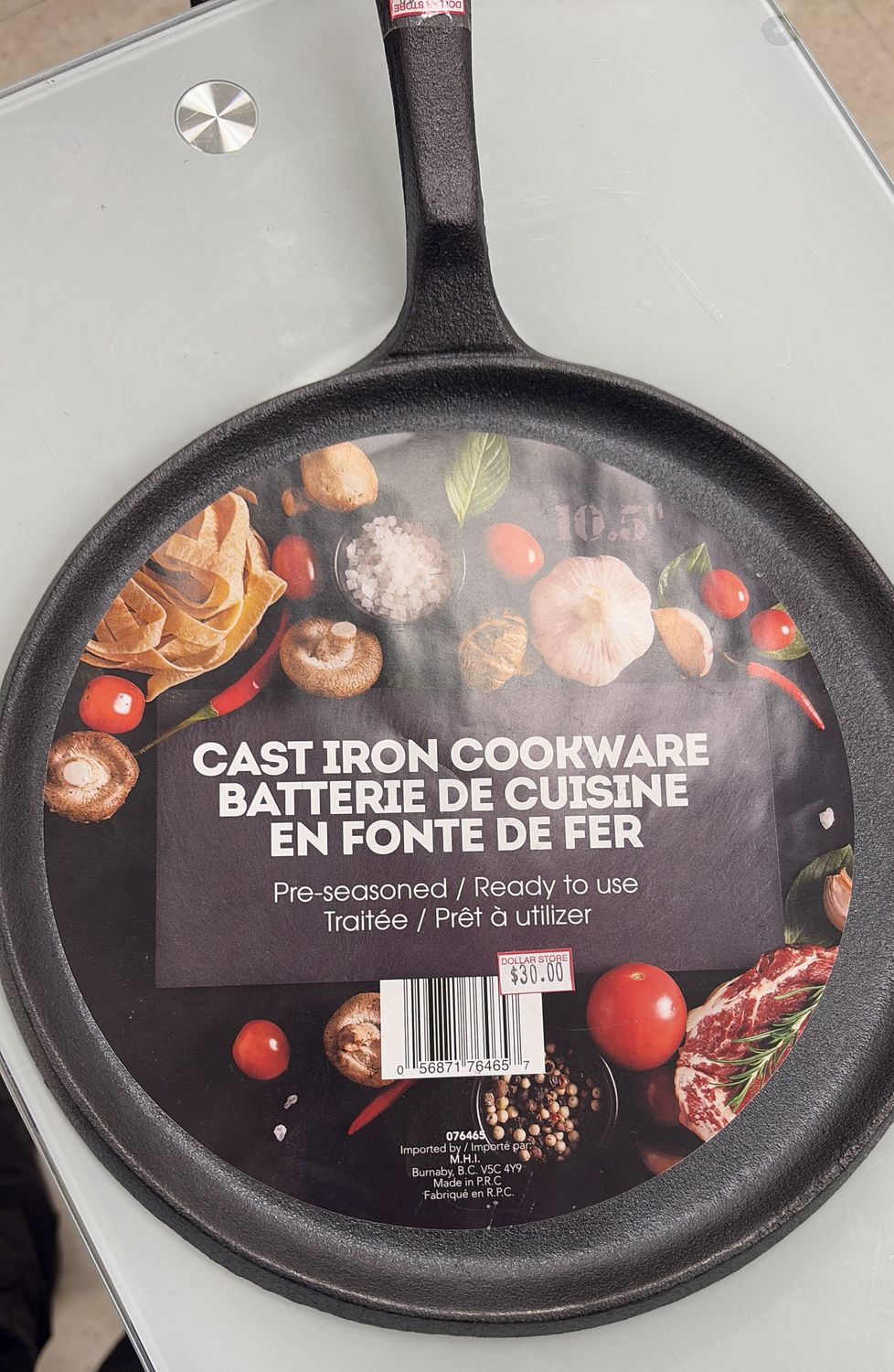 10.5in Cast Iron Cookware Pan