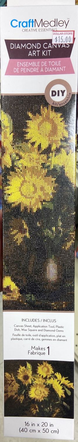 CraftMedley: Sunflowers Diamond Canvas Art Kit