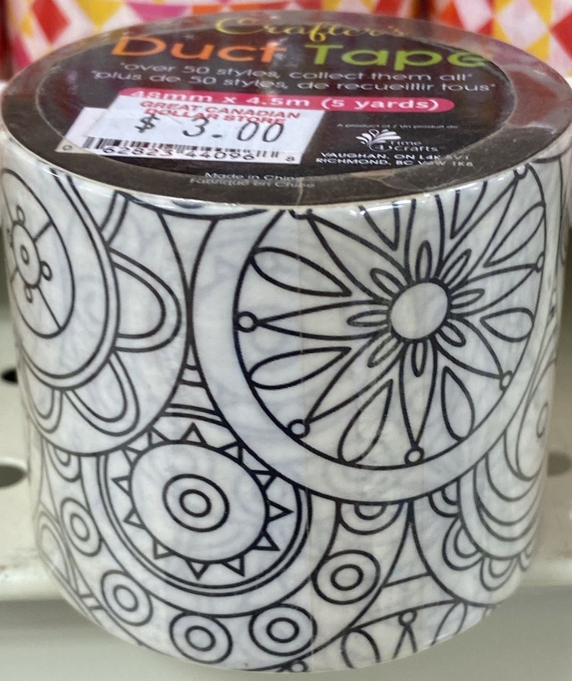 Overlapping Printed Circles Crafting Duct Tape