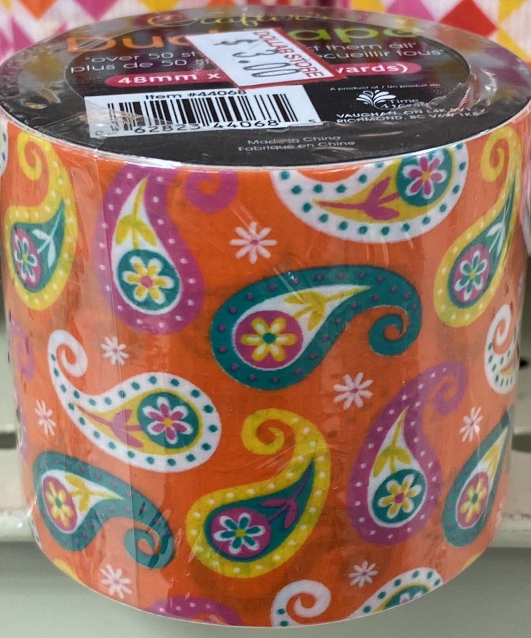 Orange with Print Crafting Duct Tape