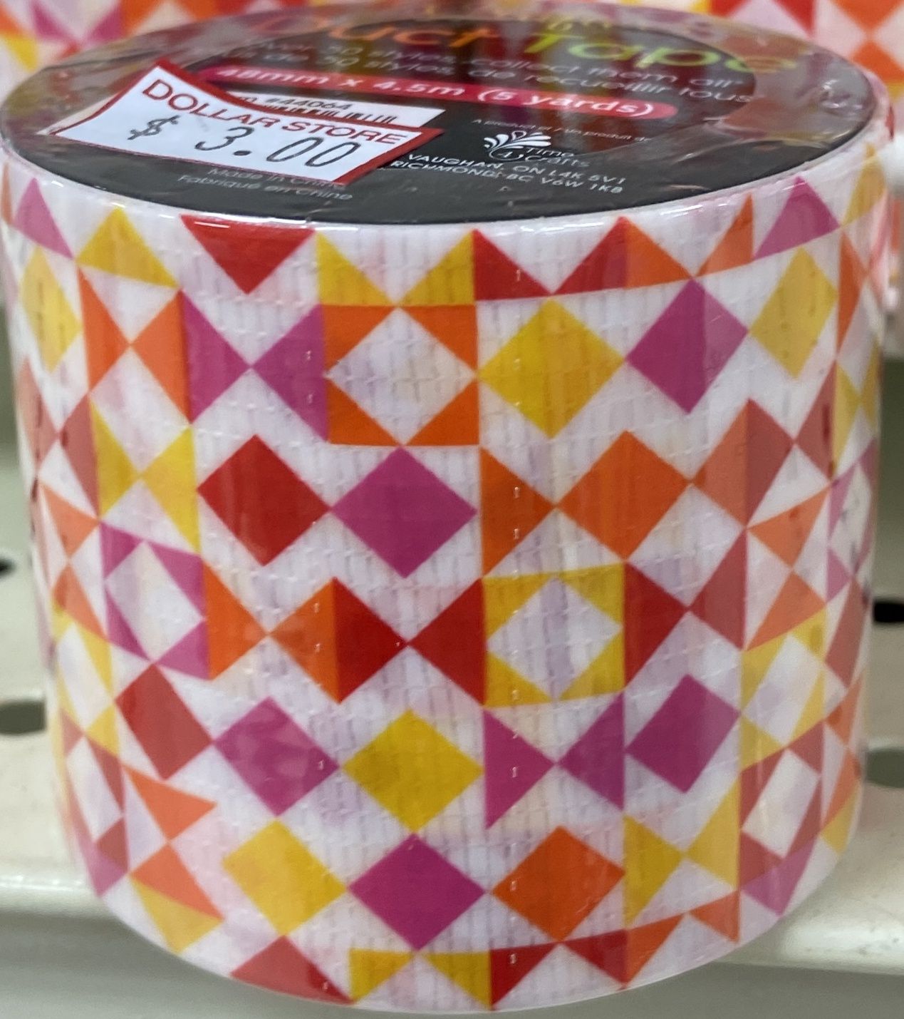 Multicolor Geometric Print Duct Tape