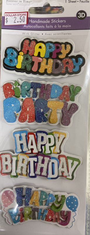 MultiCraft: Birthday Themed Handmade Stickers
