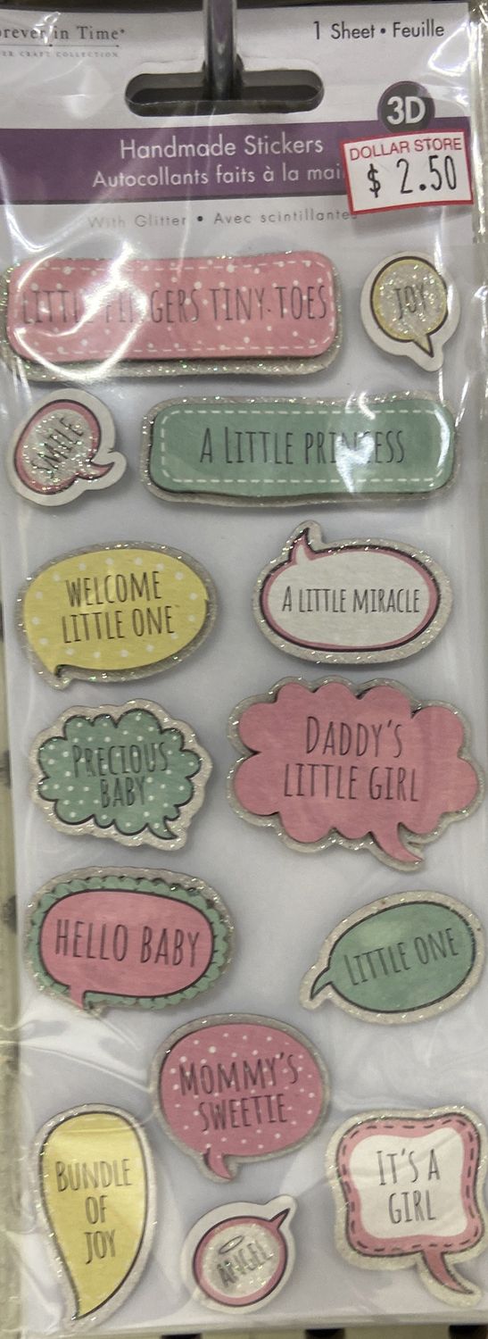 MultiCraft: Baby Girl - Handmade Stickers