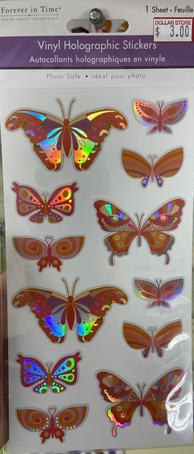 MultiCraft: Butterfly Vinyl Holographic Stickers