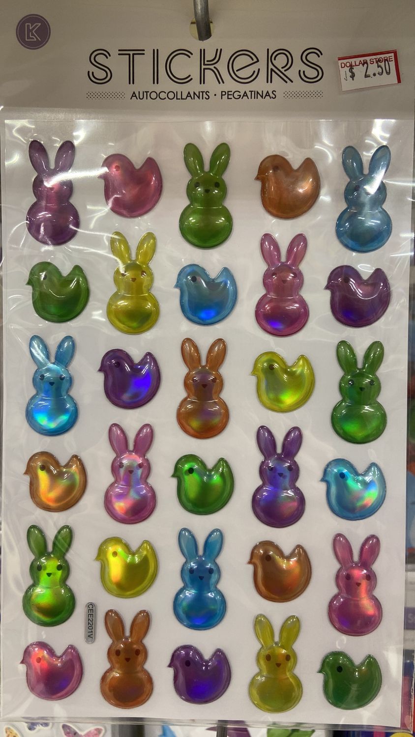 Easter Holographic Puffy Stickers