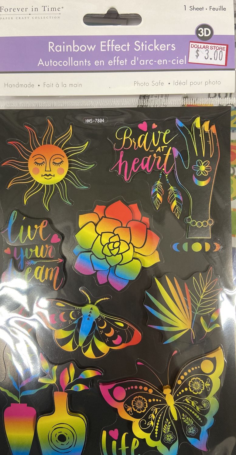 MultiCraft: -Brave at Heart - Rainbow Effect Stickers