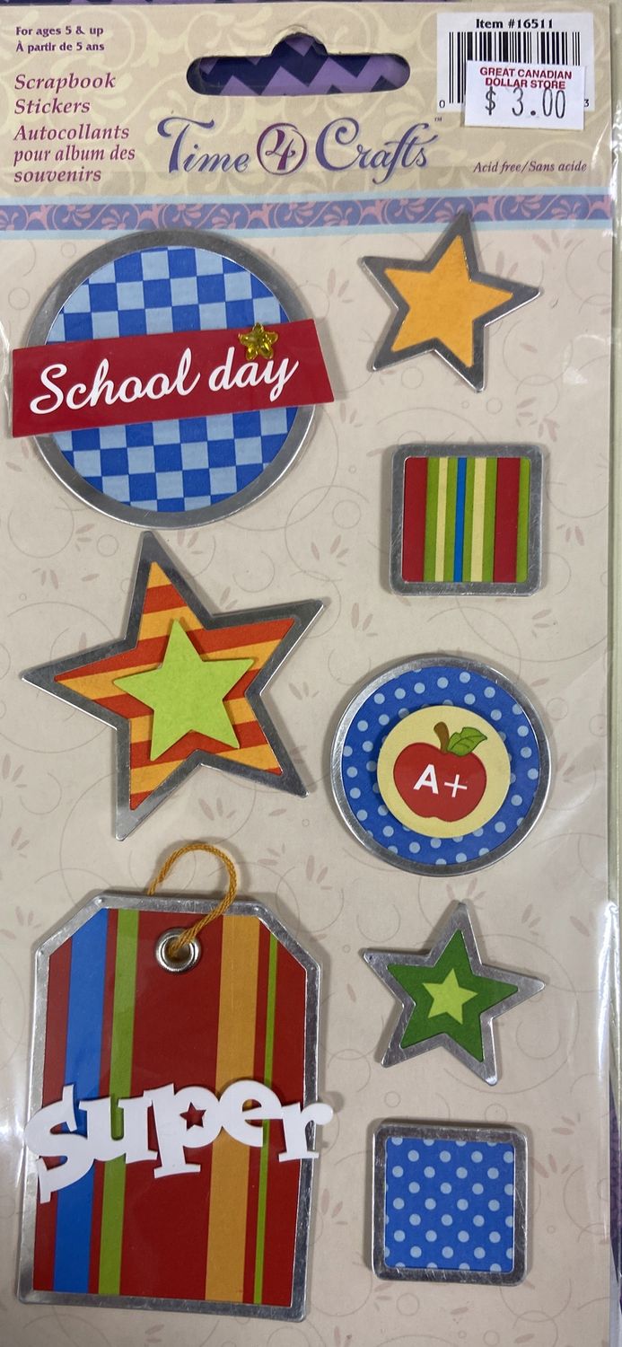 Time 4 Crafts School Day Stickers