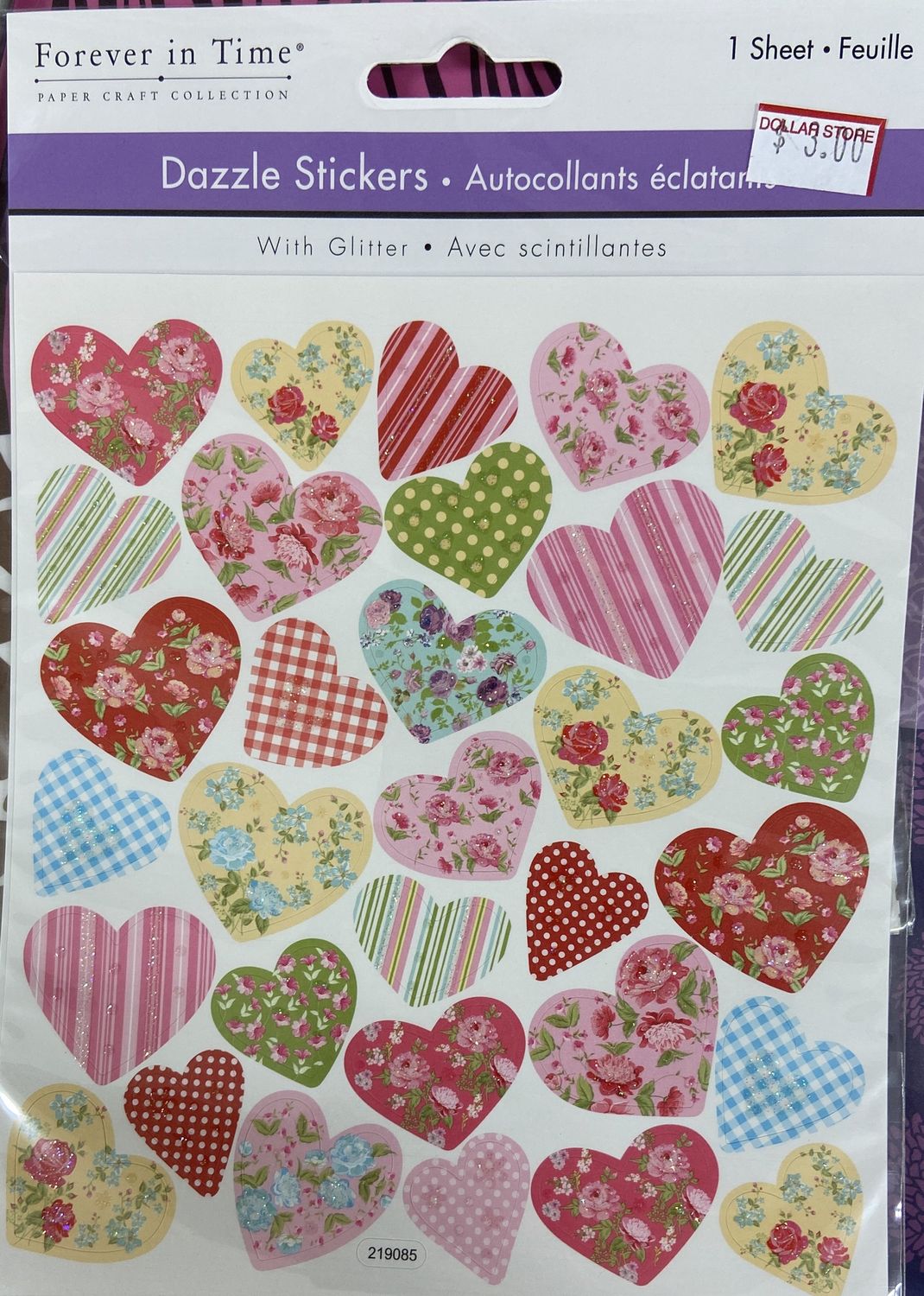 MultiCraft: Patterned Heart Dazzle Stickers