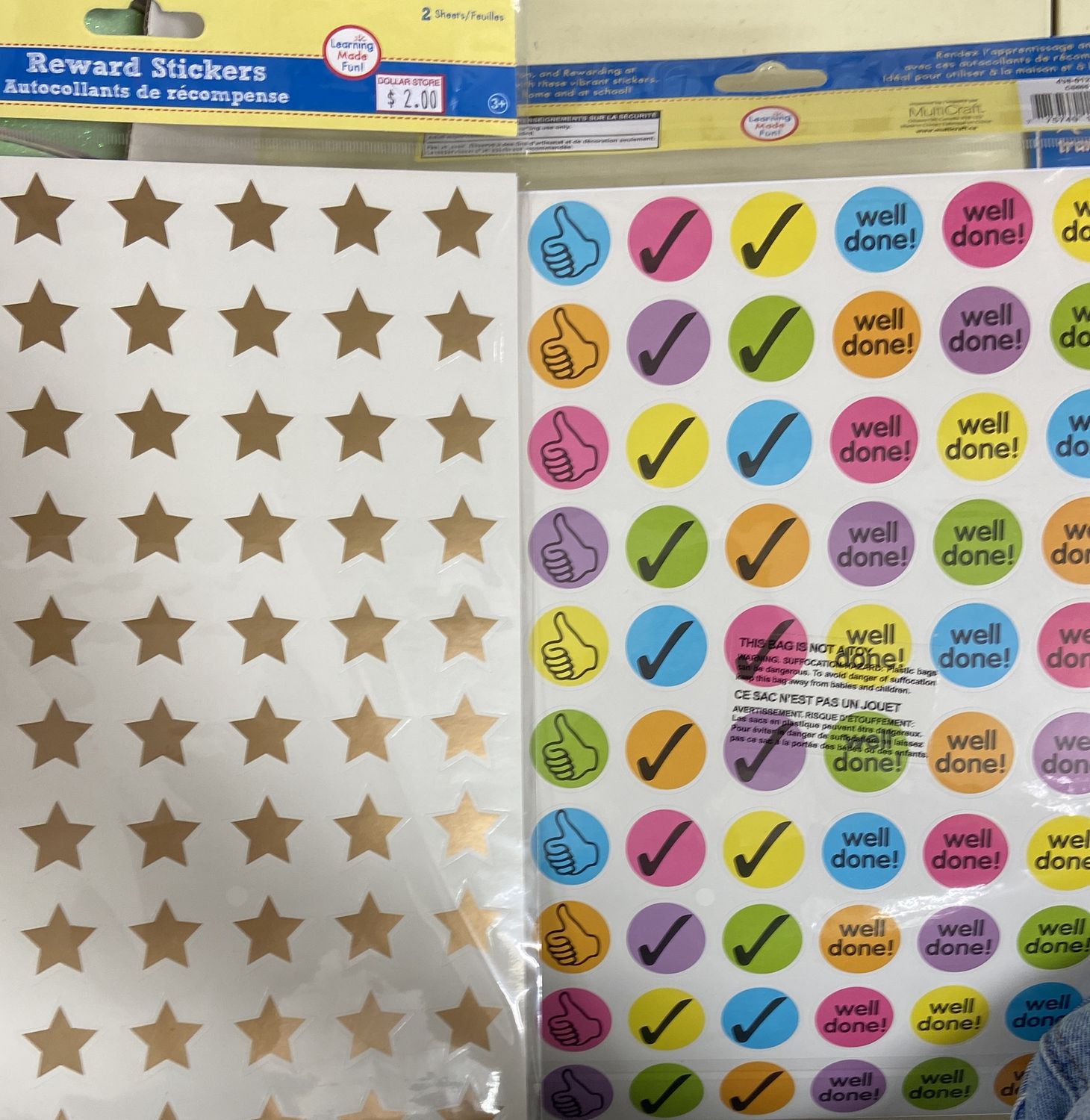 Gold Star &amp; Printed Reward Stickers