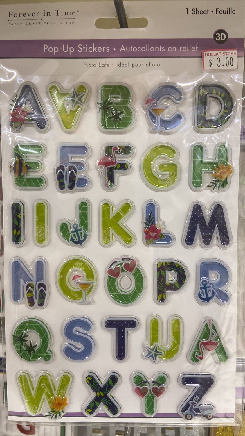 MultiCraft: Tropical Pop-Up Alphabet Stickers