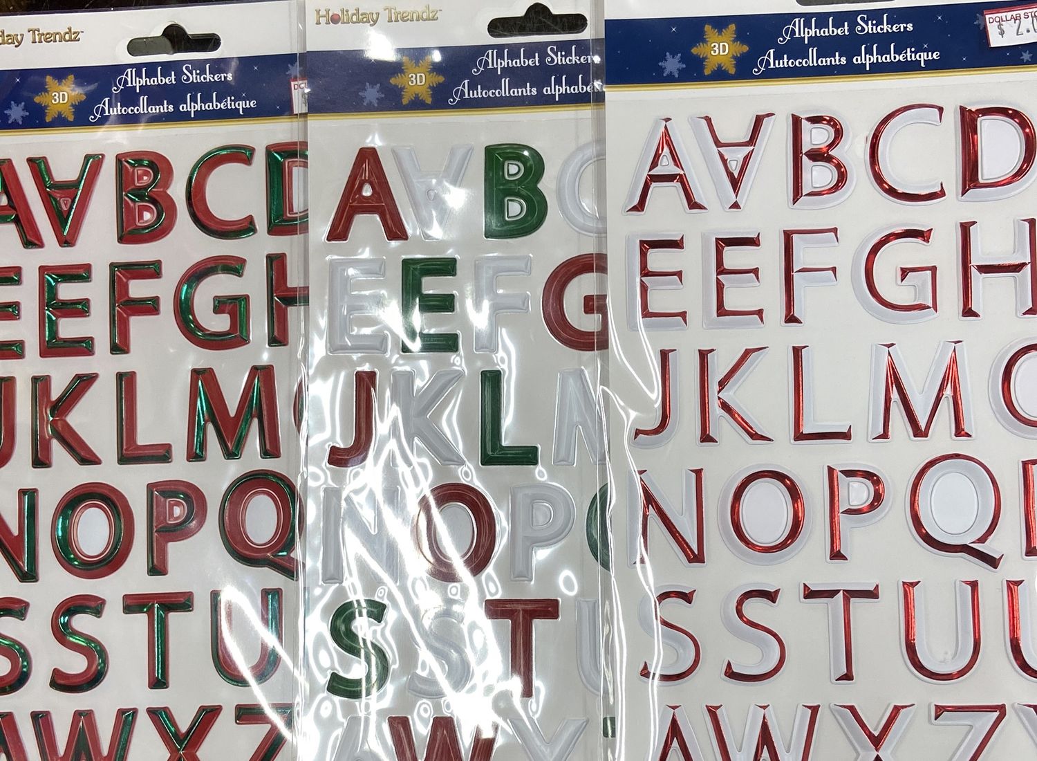 Holiday Trendz: 3D Alphabet Stickers Asst Styles