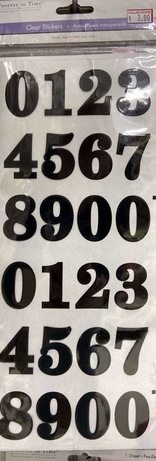 MultiCraft: Large Black Number Stickers