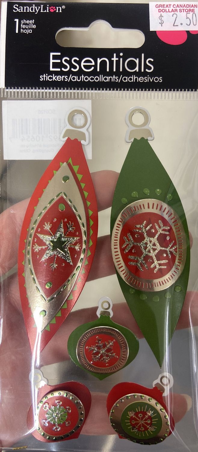 Essentials: Christmas Bulbs Stickers