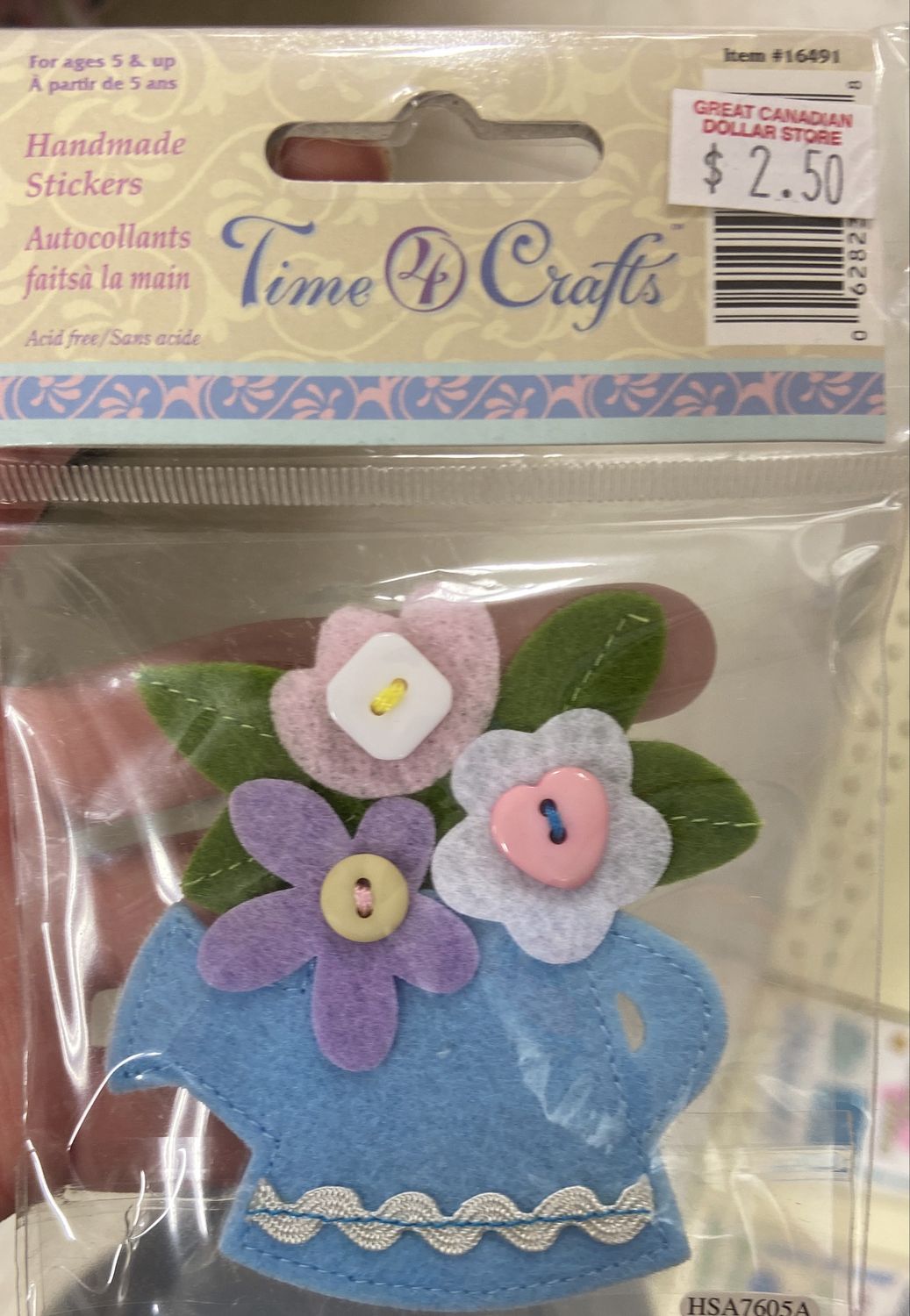 Time 4 Crafts: Watering Can with Flowers Felt Sticker