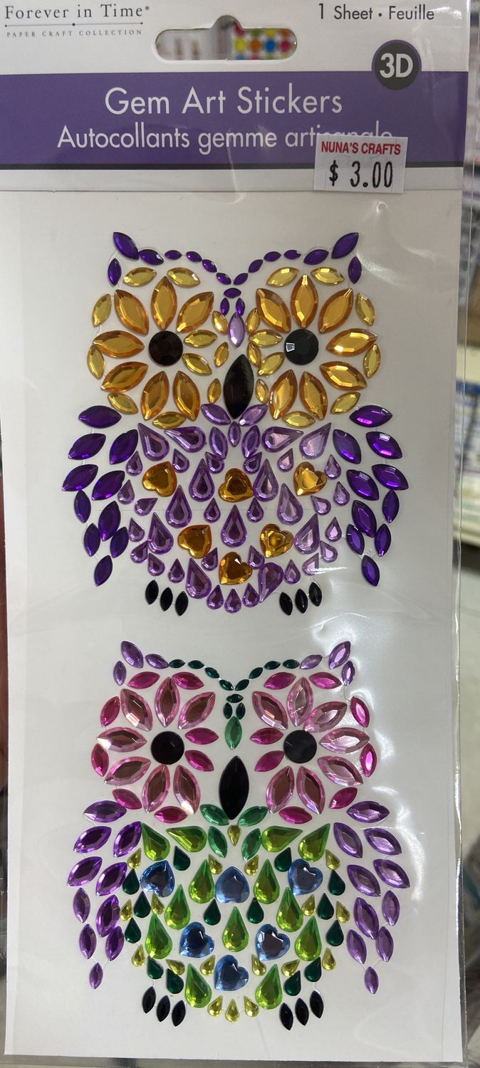 MultiCraft: Owl Gem Art Stickers